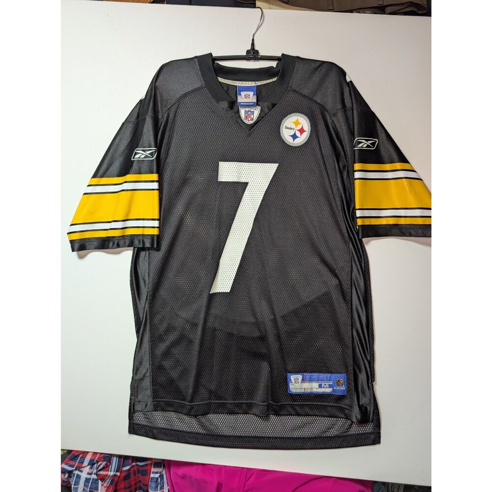 Pittsburgh Steelers #7 Ben Roethlisberger Reebok NFL Jersey Mens Size M Black